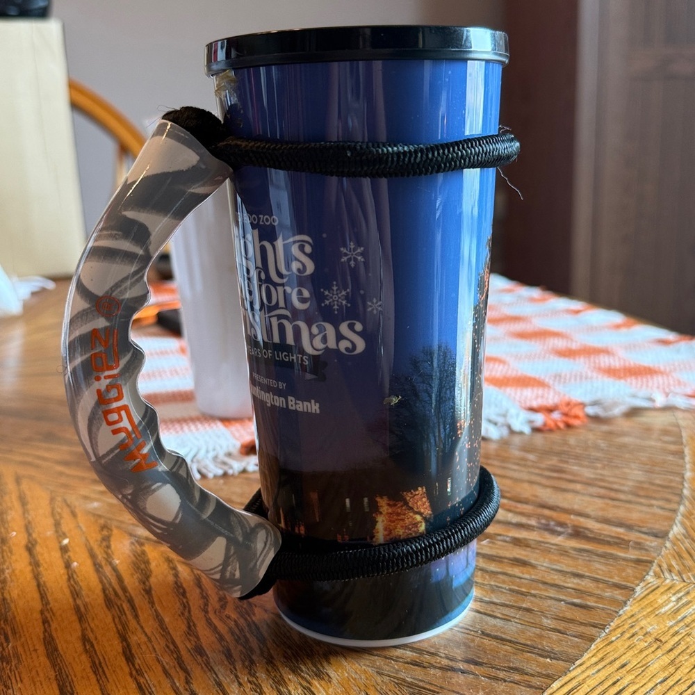 Gray and Orange Coffee Mug Handle
